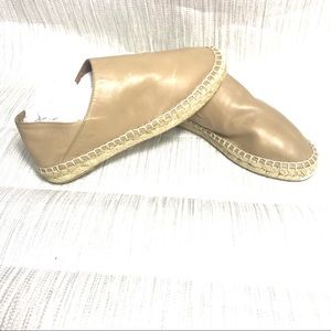Vince Leather Rachel Espadrille Slip on Flats